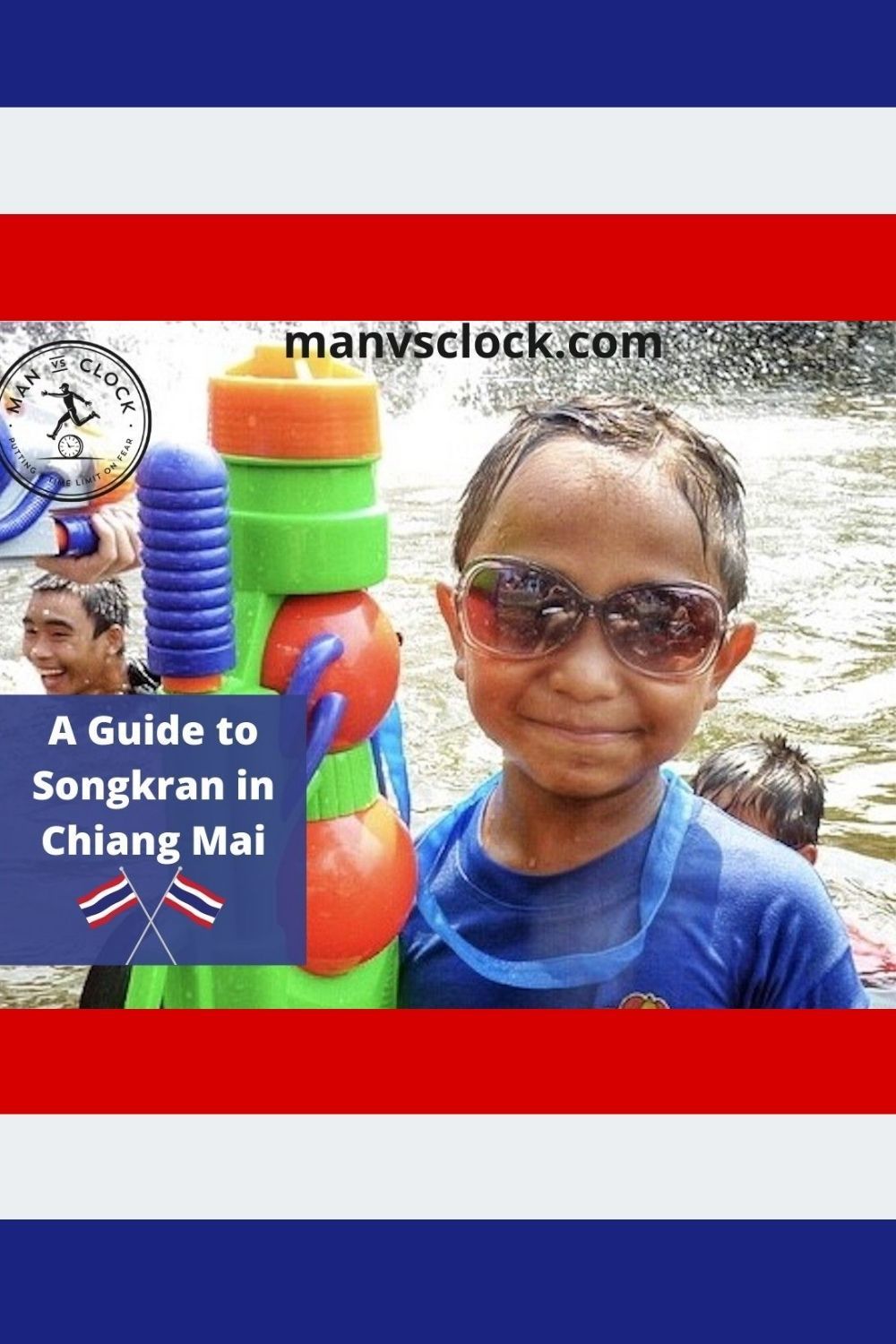 A young boy smiles at a water festival