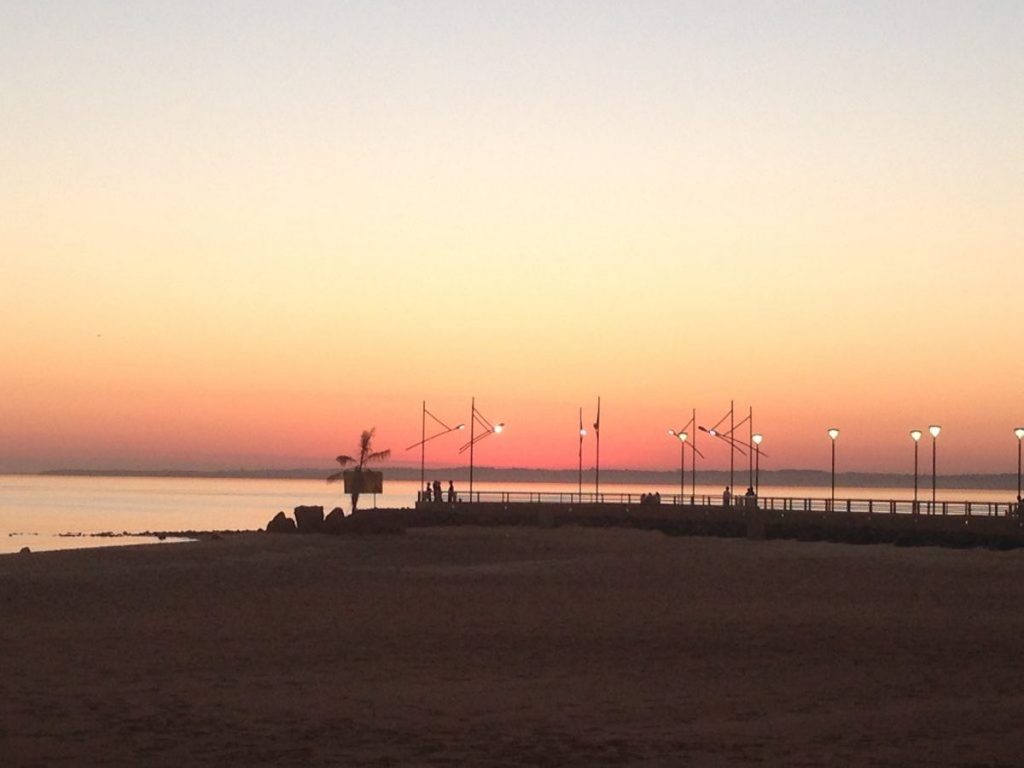 sunset in Encarnacion, Paraguay