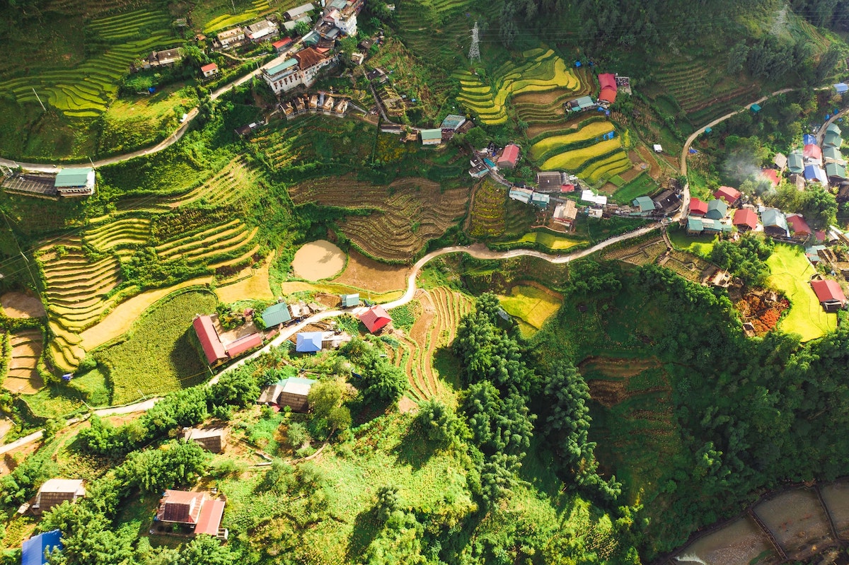 Best Vietnam Motorbike Routes: 5 Suggested Itineraries • Sapa rice terraces Rice fields in Sapa, mountainous town of Vietnam