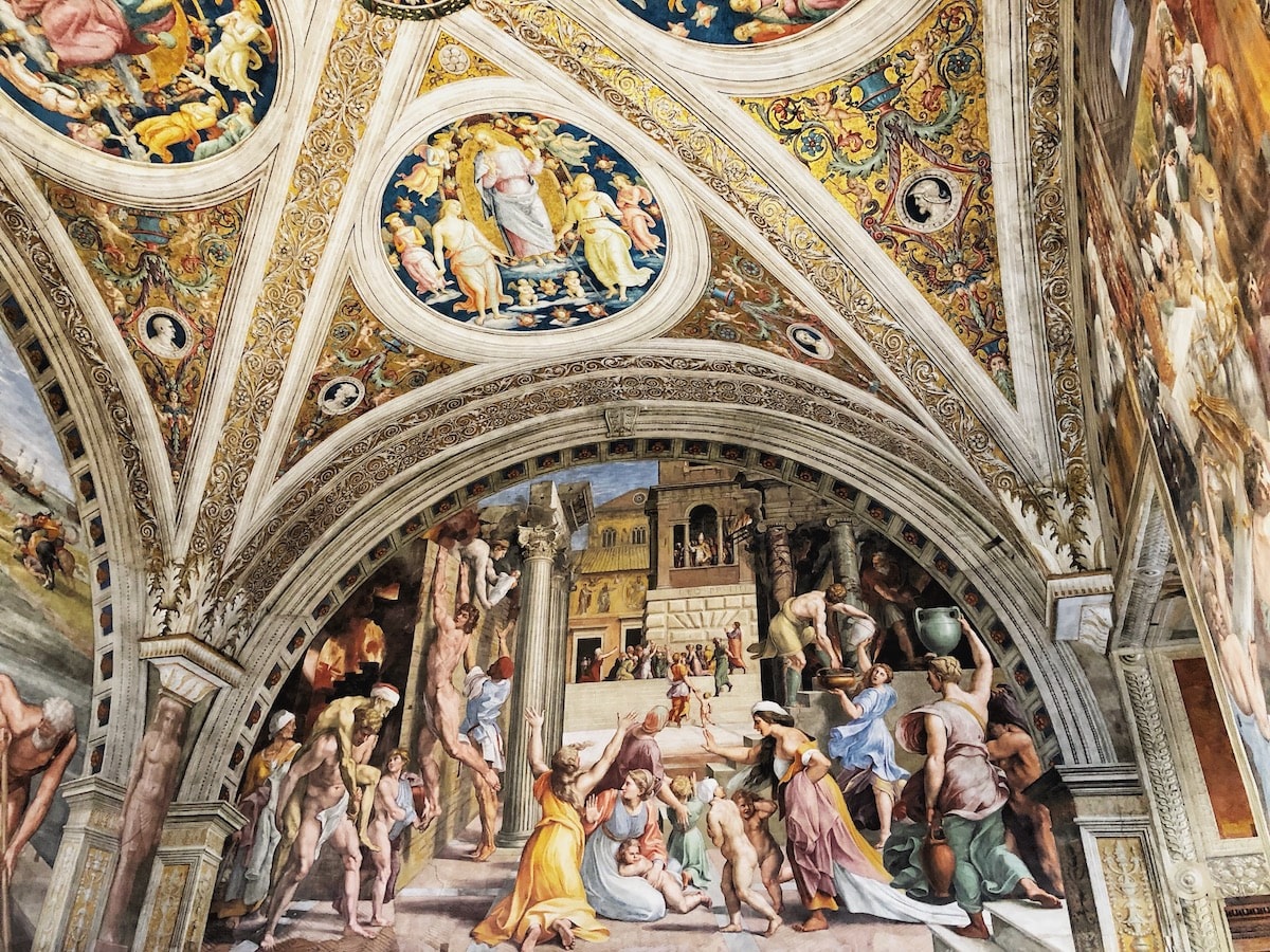Artwork inside the Vatican City Museum