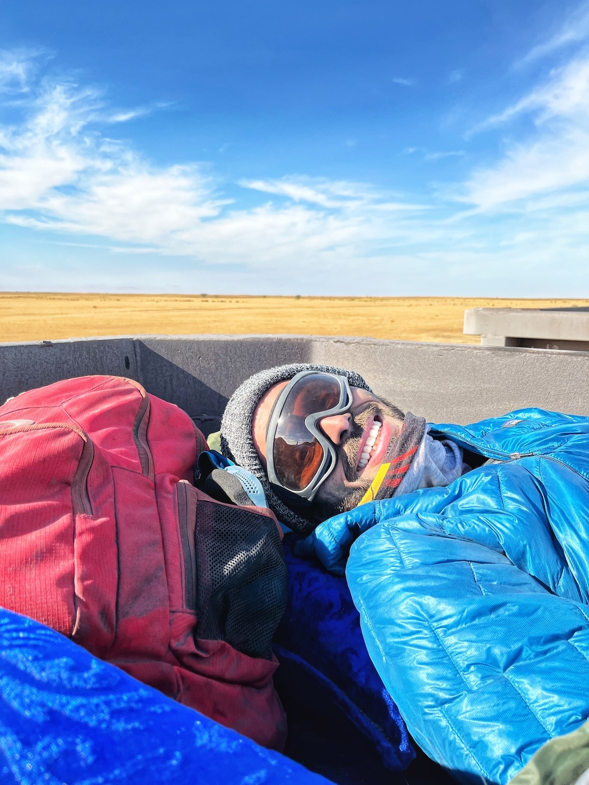 Sleeping on the iron ore train in Mauritania 