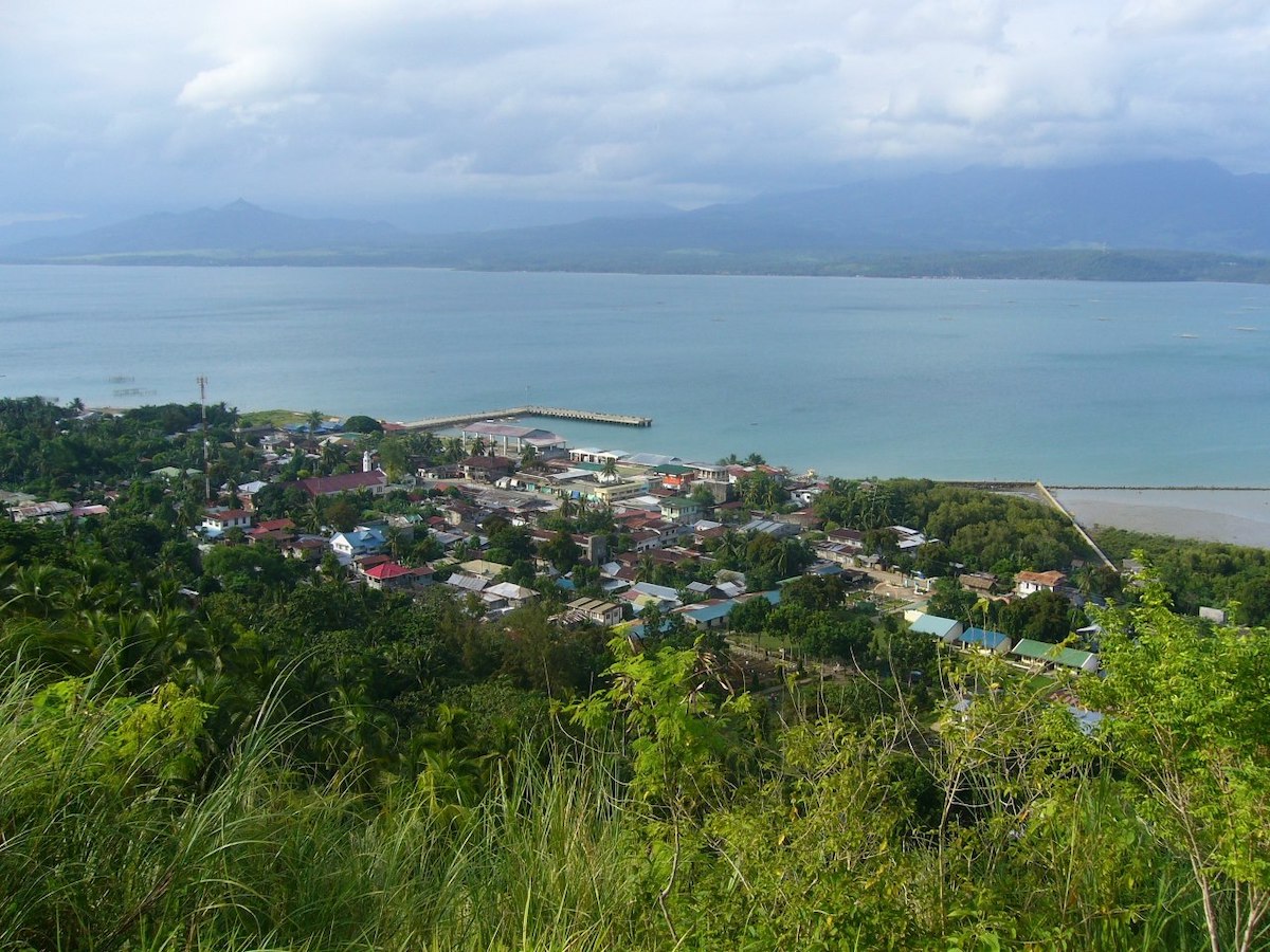 Swimming With Whale Sharks in The Philippines • leyte phiippines Houses overlooking the sea in Leyte.