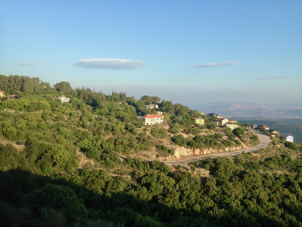 Landscape views of Amirim, a vegan and vegetarian retreat in Israel.